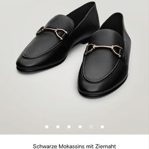 Massimo Dutti iconic black loafers